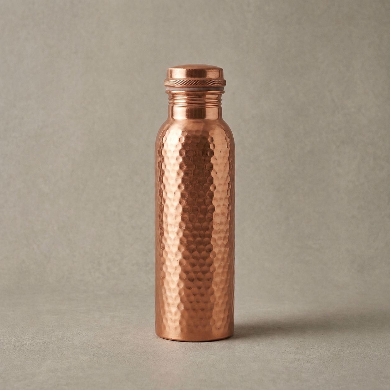 Copper & Co Pure 99.9% Copper Water Bottle | Hand-Hammered, 34 oz
