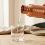 Copper & Co Pure 99.9% Copper Water Bottle | Hand-Hammered, 34 oz